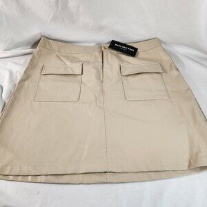 Marc New York Womens Straight Pencil Skirt Size 16 Latte Beige Front Pockets NWT